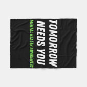 Morgen heeft je zelfmoord preventie bewustwording  fleece deken (Voorkant (Horizontaal))