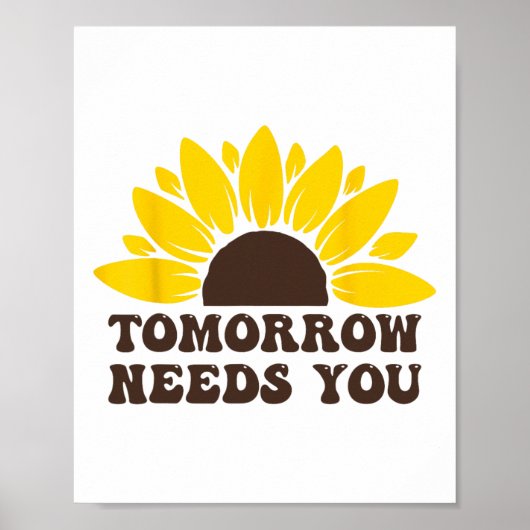 Morgen heeft je zelfmoord preventie bewustwording poster (Voorkant)