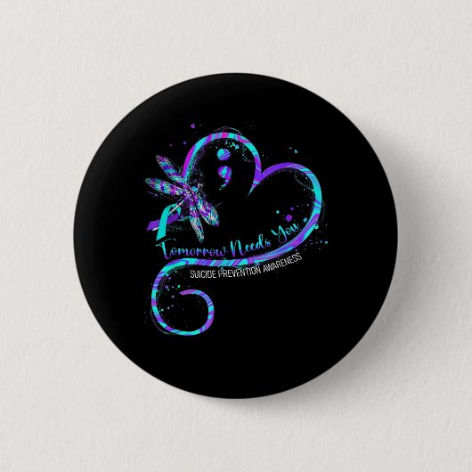 Morgen heeft preventie van zelfmoordbewustzijn nod ronde button 5,7 cm (Voorkant)