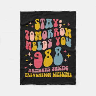 Morgen heeft u 988 Mental Health Awareness nodig Fleece Deken