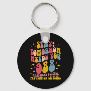 Morgen heeft u 988 Mental Health Awareness nodig Sleutelhanger