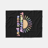 Morgen heeft u nodig! fleece deken (Voorkant (Horizontaal))