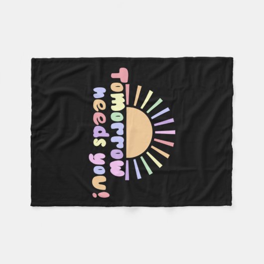 Morgen heeft u nodig! fleece deken (Voorkant (Horizontaal))