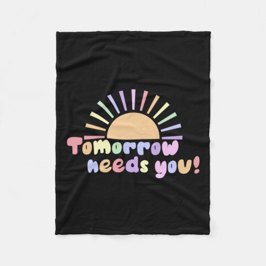 Morgen heeft u nodig! fleece deken (Voorkant)