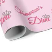 Morgen is Diva Pink Cadeaupapier (Rol Hoek)
