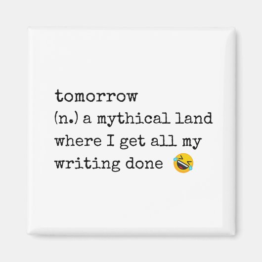 morgen komt er nooit magneet (Voorkant)