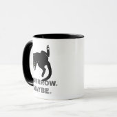 Morgen misschien een grappige luie kat mok (Voorkant links)