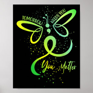 Morgen moet je je bewust worden van je geestelijke poster