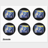 Morgen nooit een knuppel ronde sticker (Vel)