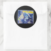 Morgen nooit een knuppel ronde sticker (Tas)