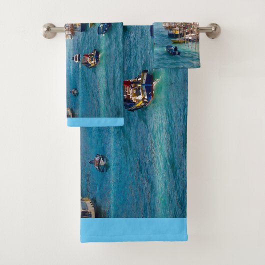 MORGEN OP DE GRAND CANAL Bath Towel set Bad Handdoek (Insitu)