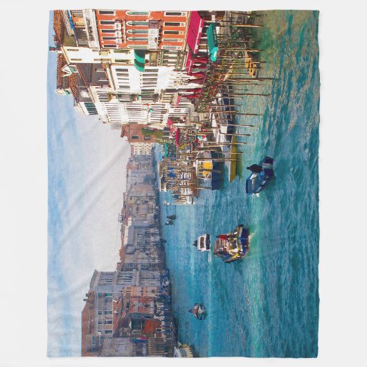 MORGEN OP DE GRAND CANAL Large Fleece Blanket Deken (Voorkant)