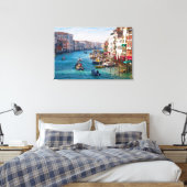 MORGEN OP DE GRAND CANAL Stretched Canvas Print (Insitu (Slaapkamer))