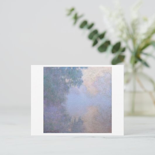 "MORGEN OP DE SEINE NEAR GIVERNY" CLAUDE MONET BRIEFKAART (Staand voorkant)