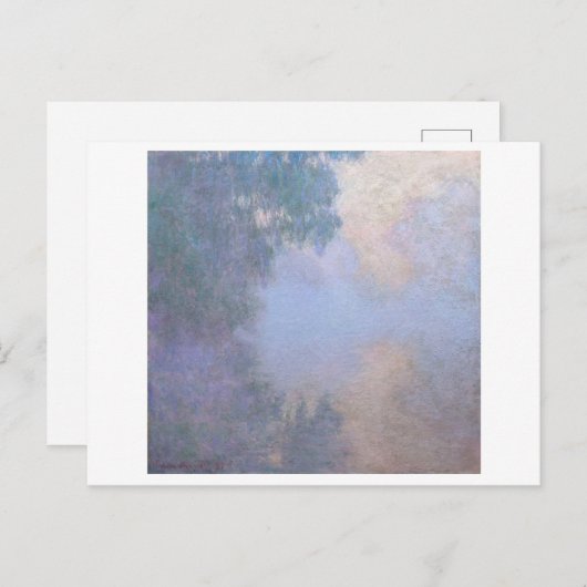 "MORGEN OP DE SEINE NEAR GIVERNY" CLAUDE MONET BRIEFKAART (Voorkant / Achterkant)