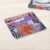 Morgen op de weg, shine kartonnen onderzetters (Schuin)