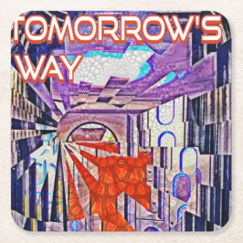 Morgen op de weg, shine kartonnen onderzetters
