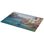 MORGEN OP HET KANAAL-Glazen KIESKUNT Snijplank (Hoek)