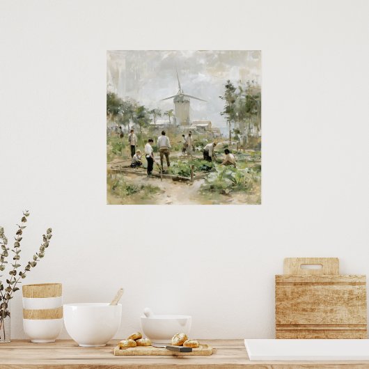 Morgen: samenwerken poster (Keuken)