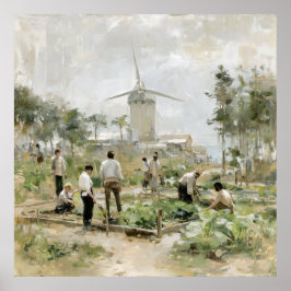 Morgen: samenwerken poster