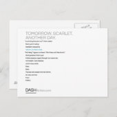 Morgen. Scharlakenrood. Nog een dag. Briefkaarten (Voorkant / Achterkant)