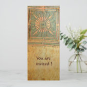 MORGEN STAR, antiek geel bruin groen Kaart (Staand voorkant)