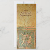 MORGEN STAR, antiek geel bruin groen Kaart (Achterkant)