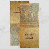 MORGEN STAR, antiek geel bruin groen Kaart (Voorkant / Achterkant)