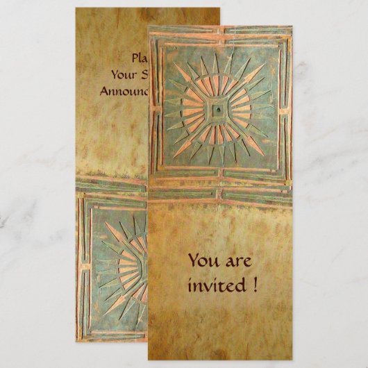 MORGEN STAR, antiek geel bruin groen Kaart (Voorkant / Achterkant)