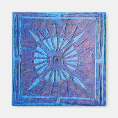 MORGEN STAR, blauw Magneet (Voorkant)