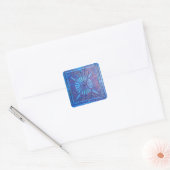 MORGEN STAR, blauw, paars Vierkante Sticker (Envelop)