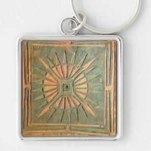 MORGEN STAR,groen,bruin geel Sleutelhanger