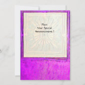 MORGEN STAR MONOGRAM, helder paars violet Aankondiging (Achterkant)