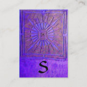 MORGEN STAR MONOGRAM, roze blauw Visitekaartje (Achterkant)