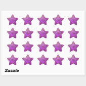 MORGEN STAR MONOGRAM, roze violet, paars Ster Sticker (Vel)