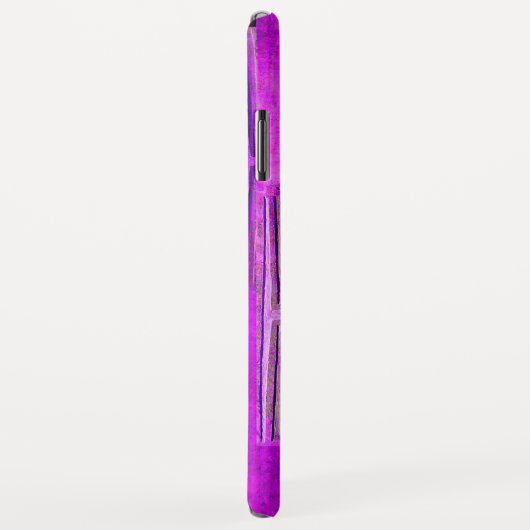 MORGEN STAR, Paars, zwart, monogram Case-Mate iPhone Case (Achterkant/rechts)