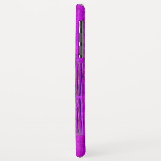 MORGEN STAR, Paars, zwart, monogram Case-Mate iPhone Case (Achterkant/links)