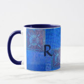 MORGEN STAR Pawnee Native American, Blue Monogram Mok (Links)