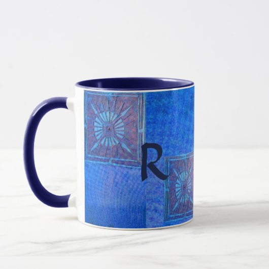 MORGEN STAR Pawnee Native American, Blue Monogram Mok (Links)