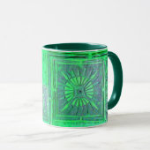 MORGEN STAR Pawnee Native American Green Monogram Mok (Voorkant rechts)
