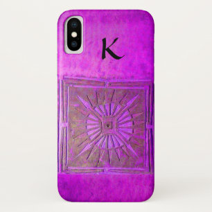 MORGEN STAR Pawnee Paars, zwart, monogram Case-Mate iPhone Case