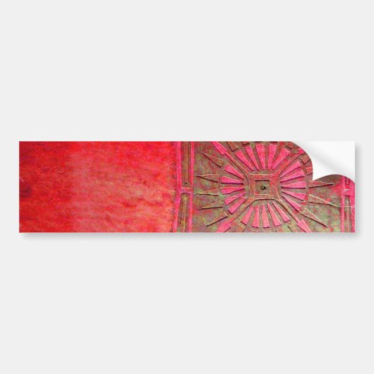 MORGEN STAR Red Monogram Bumpersticker (Voorkant)