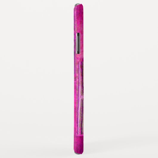 MORGEN STAR, roze, Fuchsia Black Monogram Case-Mate iPhone Case (Achterkant/rechts)