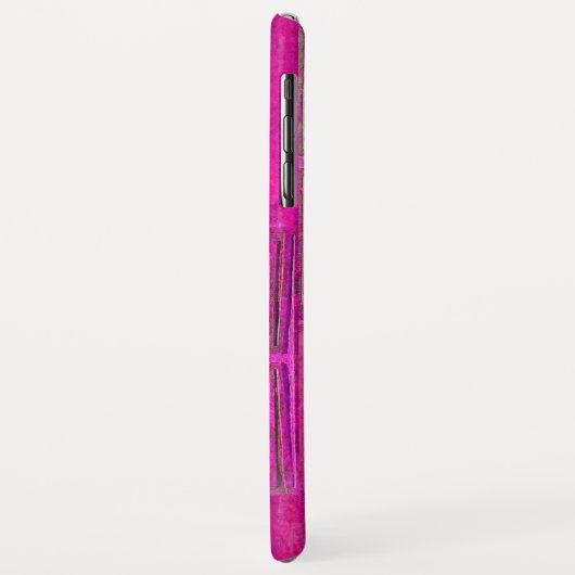 MORGEN STAR, roze, Fuchsia Black Monogram Case-Mate iPhone Case (Achterkant/links)