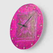 MORGEN STAR, Roze Fuchsia Paars Grote Klok (Hoek)