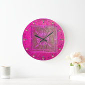 MORGEN STAR, Roze Fuchsia Paars Grote Klok (Huis)