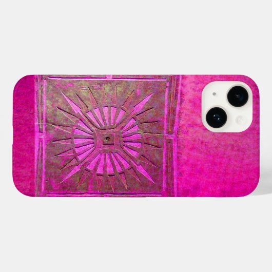 MORGEN STAR, roze, zwart, Fuchsia Case-Mate iPhone Case (Achterkant (horizontaal))