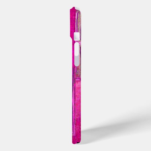 MORGEN STAR, roze, zwart, monogram Fuchsia Case-Mate iPhone Case (Achterkant / Links)