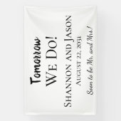 Morgen Trouwen We! Banner Voor Oefendiner (Verticaal)