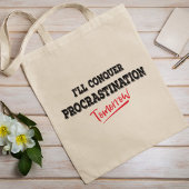 Morgen verdien ik de procrastination tote bag